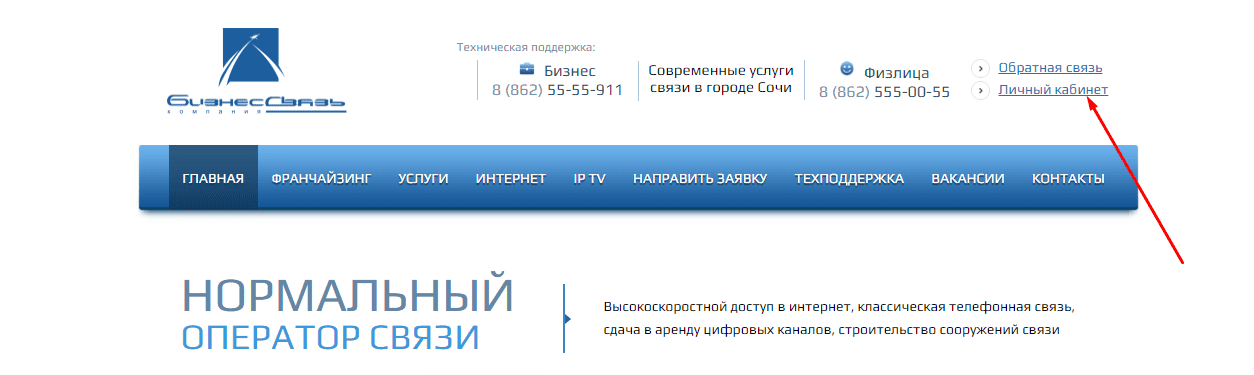 Провайдер Бизнес связь (bisv.ru)