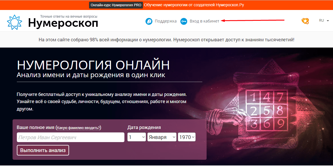 Нумероскоп (numeroscop.ru)